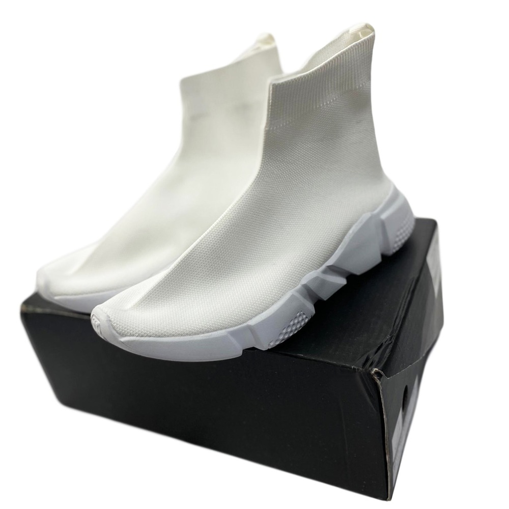 White sock sneakers